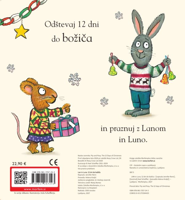 Lan in Luna. 12 dni do božiča – zadnja stran Lan in Luna. 12 dni do božiča – zadnja stran knjige